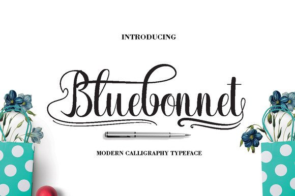 Bluebonnet: A Charming Script Typeface for Editorial Design
